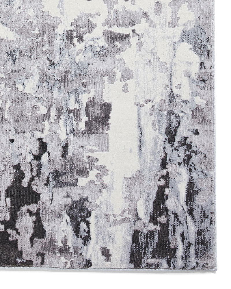 APOLLO GR580 GREY SILVER METALLIC ABSTRACT RUG