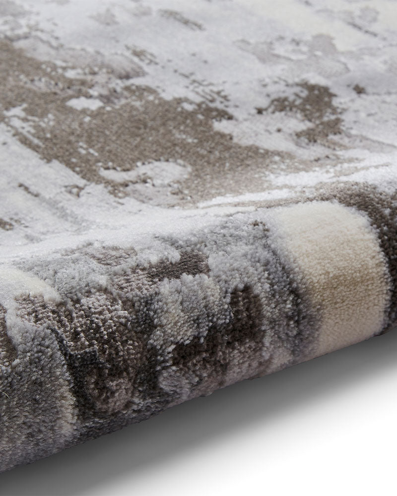 APOLLO GR580 GREY SILVER METALLIC ABSTRACT RUG