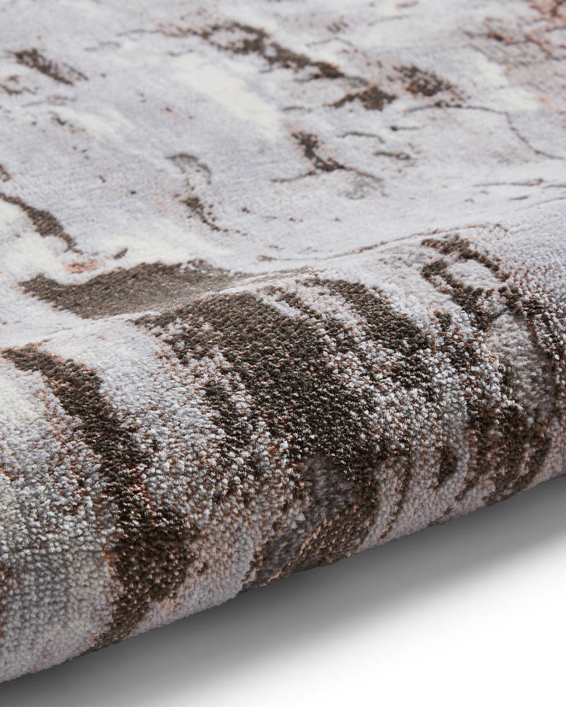 APOLLO GR580 GREY ROSE PINK METALLIC ABSTRACT RUG