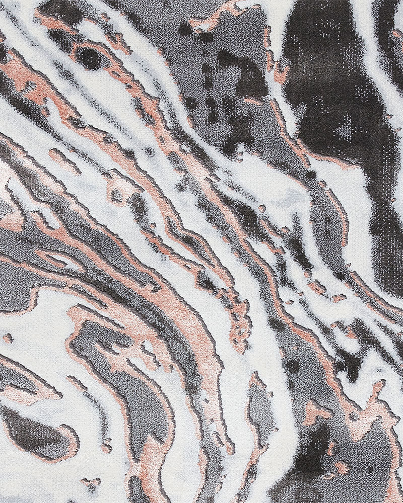 APOLLO GR584 GREY ROSE PINK METALLIC MARBLE RUG