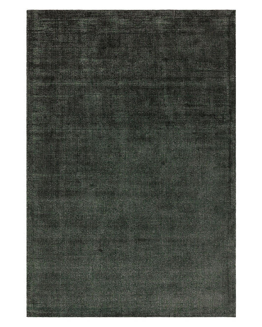 ASTON PLAIN VISCOSE GREEN DISTRESSED EFFECT SHIMMER RUG