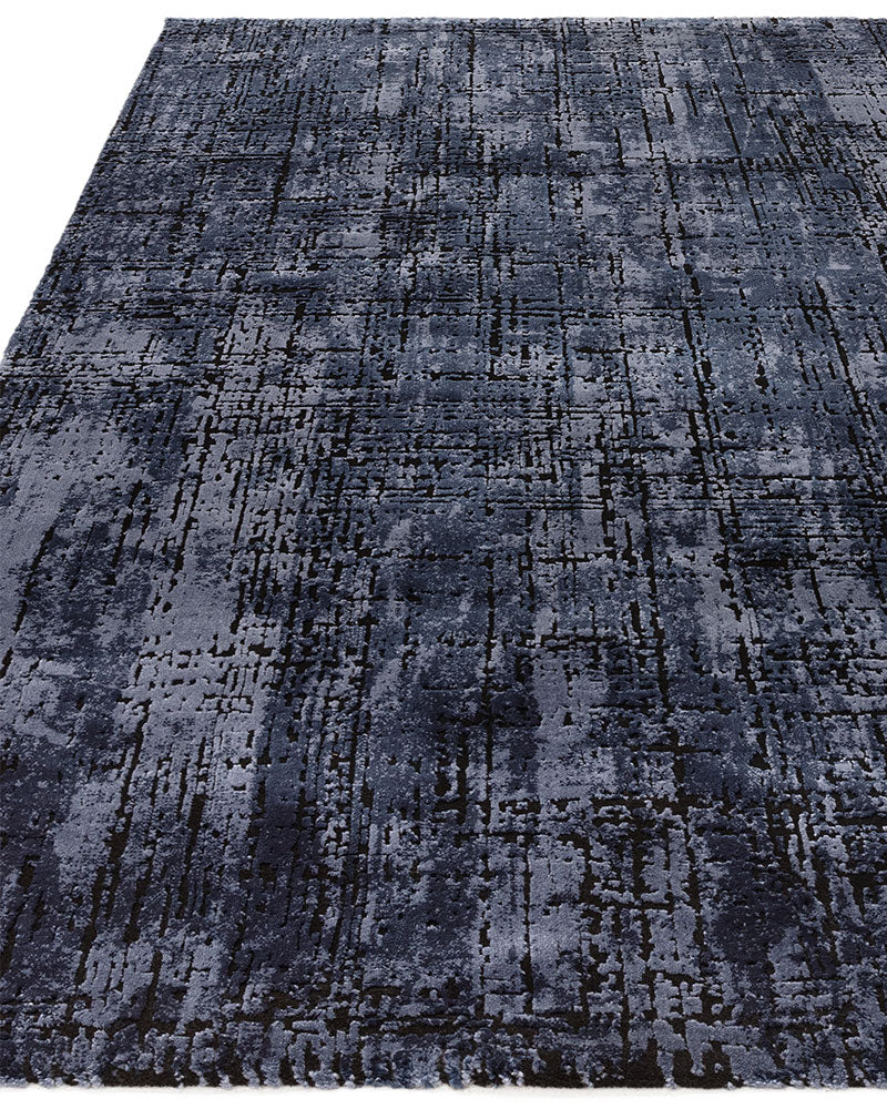 KUZA ABSTRACT NAVY BLUE RUG