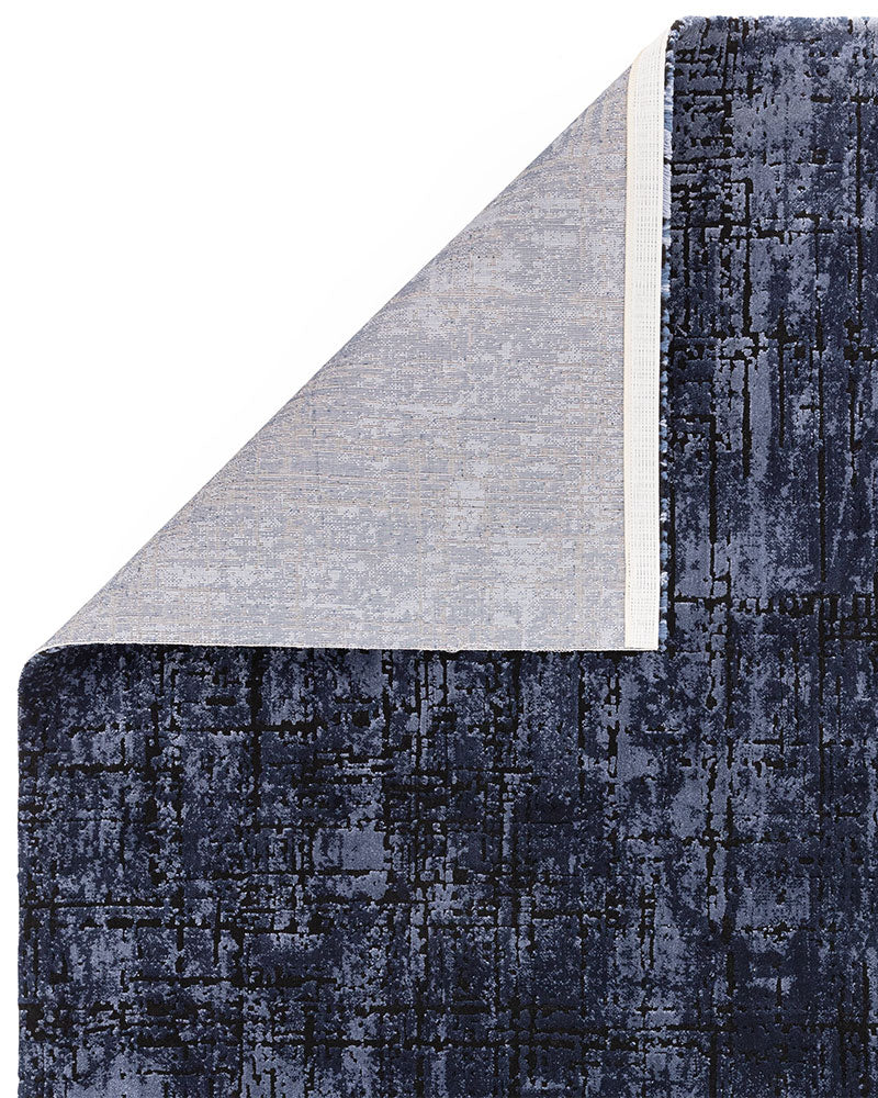 KUZA ABSTRACT NAVY BLUE RUG