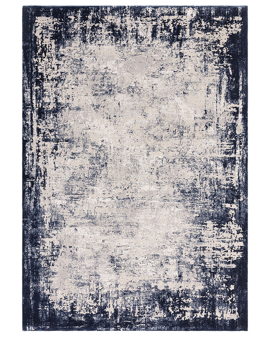 KUZA BORDER NAVY BLUE RUG