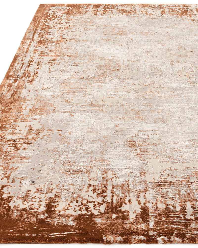 KUZA BORDER TERRACOTTA RUG