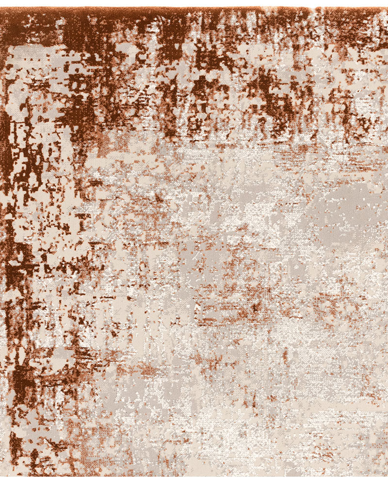 KUZA BORDER TERRACOTTA RUG