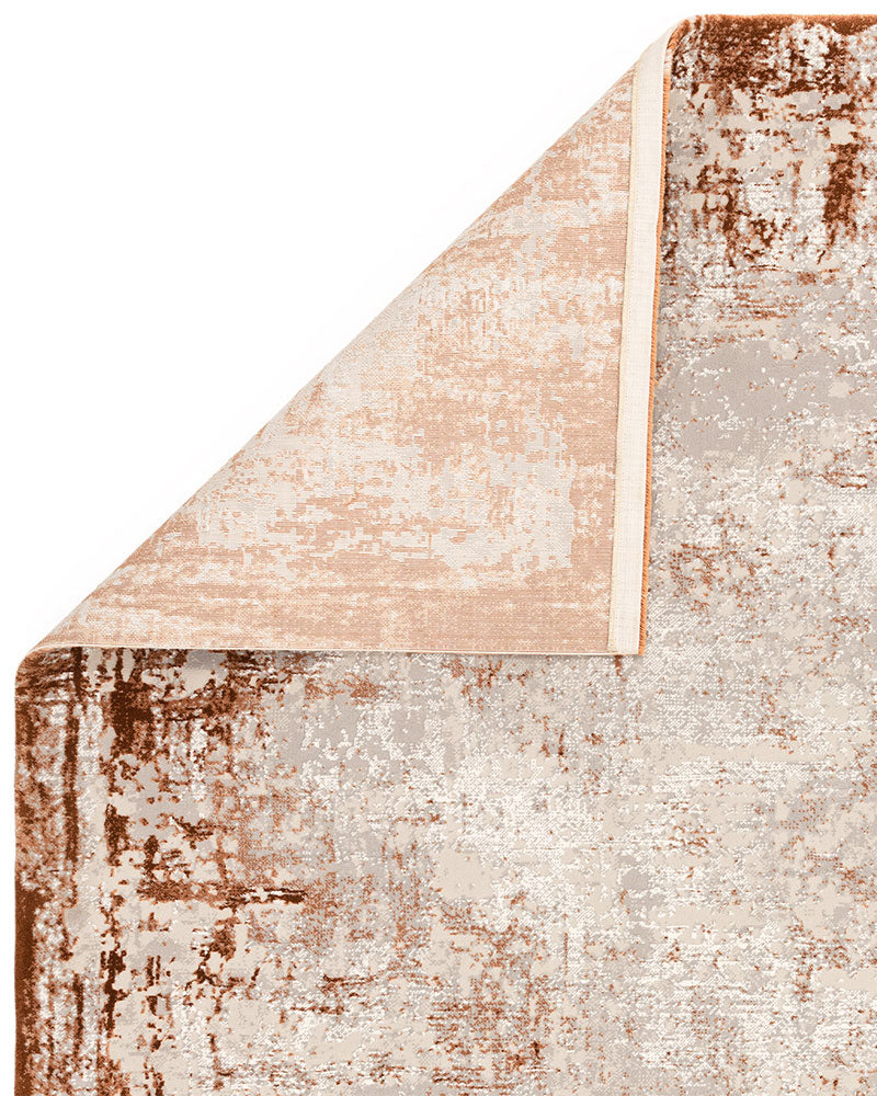 KUZA BORDER TERRACOTTA RUG