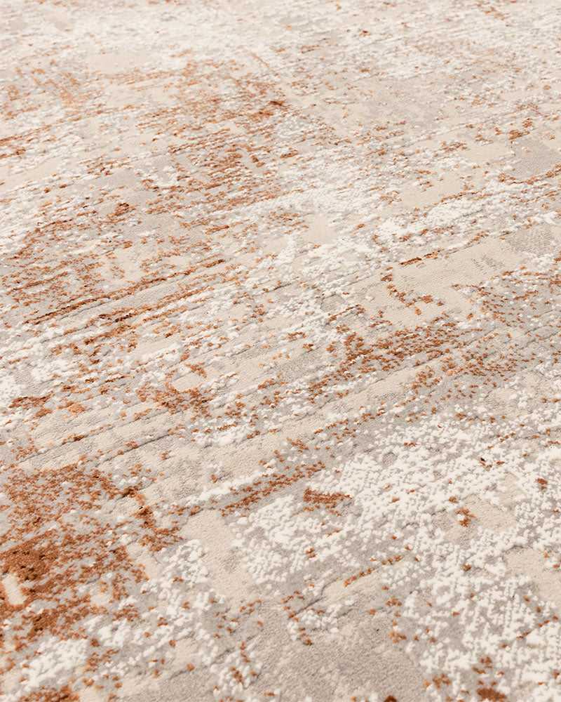 KUZA BORDER TERRACOTTA RUG