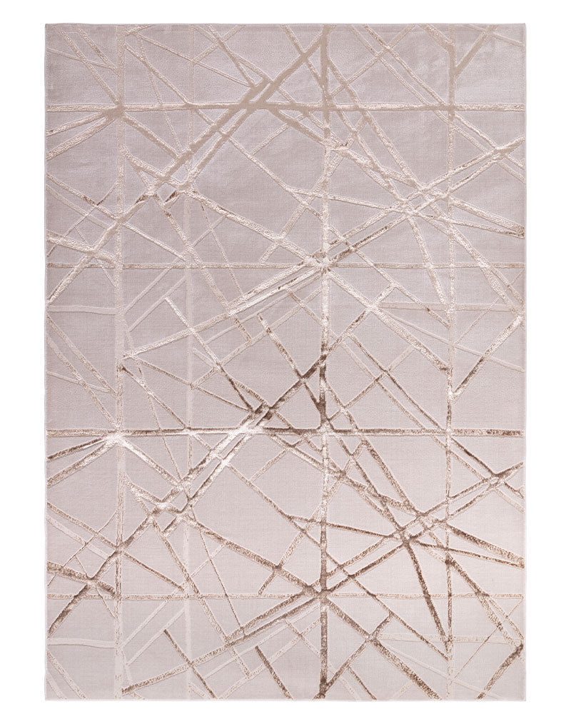 AURORA AU13 MICA GOLD BRONZE METALLIC GEOMETRIC RUG