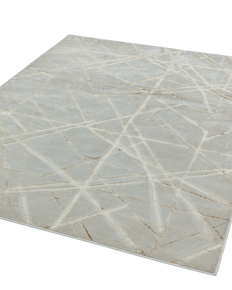 AURORA AU13 MICA GOLD BRONZE METALLIC GEOMETRIC RUG