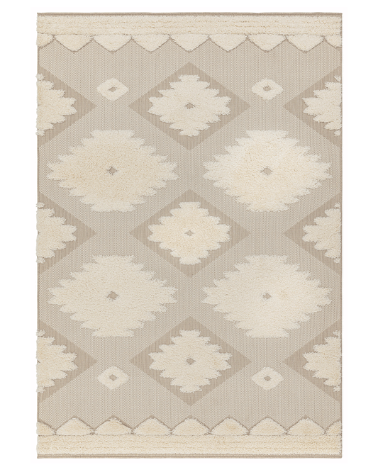 MONTY OUTDOOR RUG MN02 TRIBAL NATURAL / CREAM