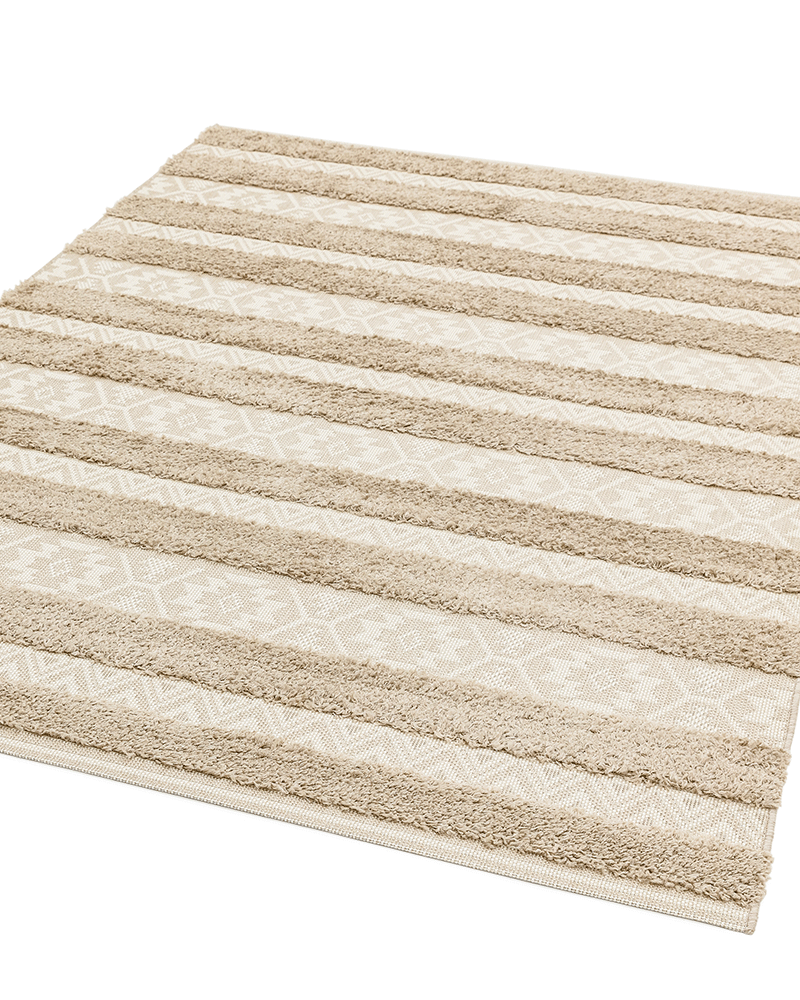 MONTY OUTDOOR RUG MN04 STRIPE NATURAL / CREAM