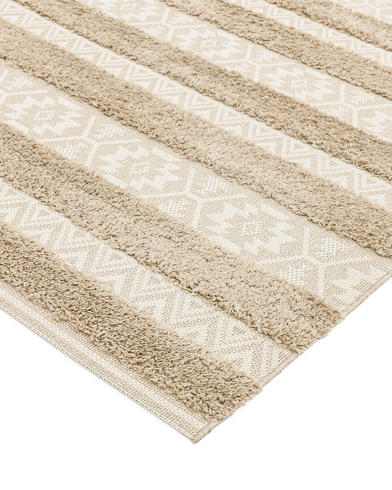 MONTY OUTDOOR RUG MN04 STRIPE NATURAL / CREAM