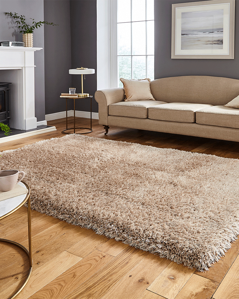 MONTANA BEIGE SUPER DEEP HEAVY LUXURY SHAGGY RUG