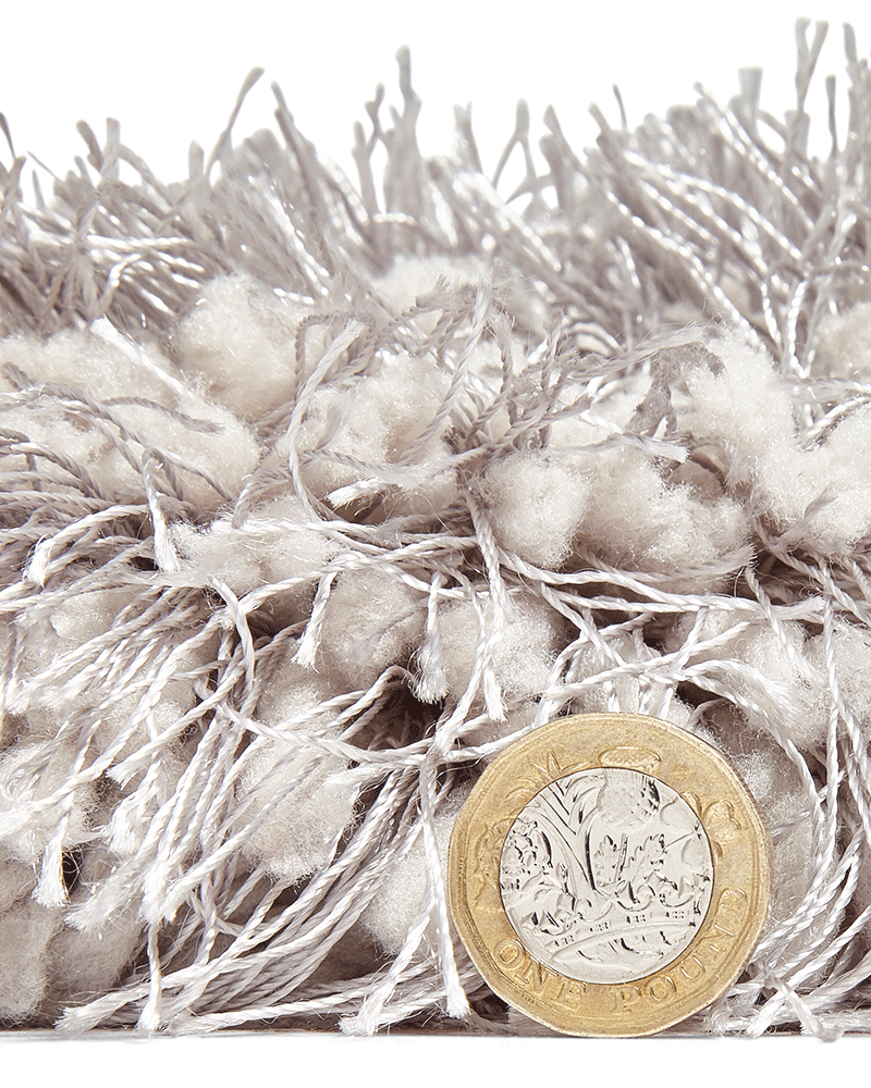 MONTANA SILVER GREY SUPER DEEP HEAVY LUXURY SHAGGY RUG
