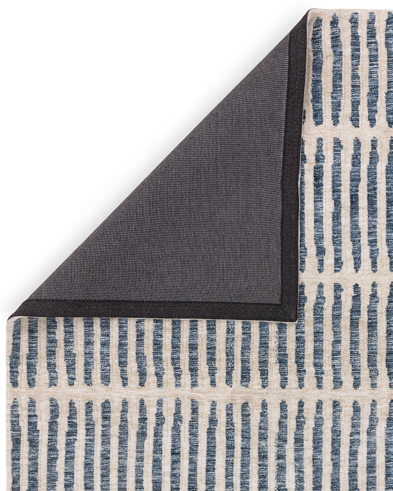 MASON GRID BLUE CREAM MODERN RUG