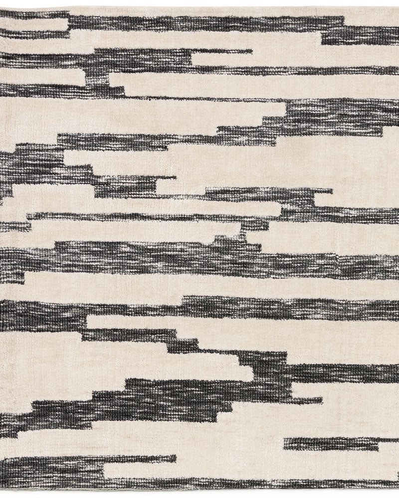MASON IKAT CHARCOAL GREY CREAM RUG