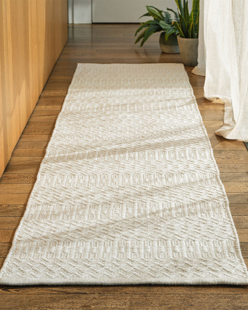 HALSEY NATURAL IVORY INDOOR OUTDOOR FLATWEAVE RUG