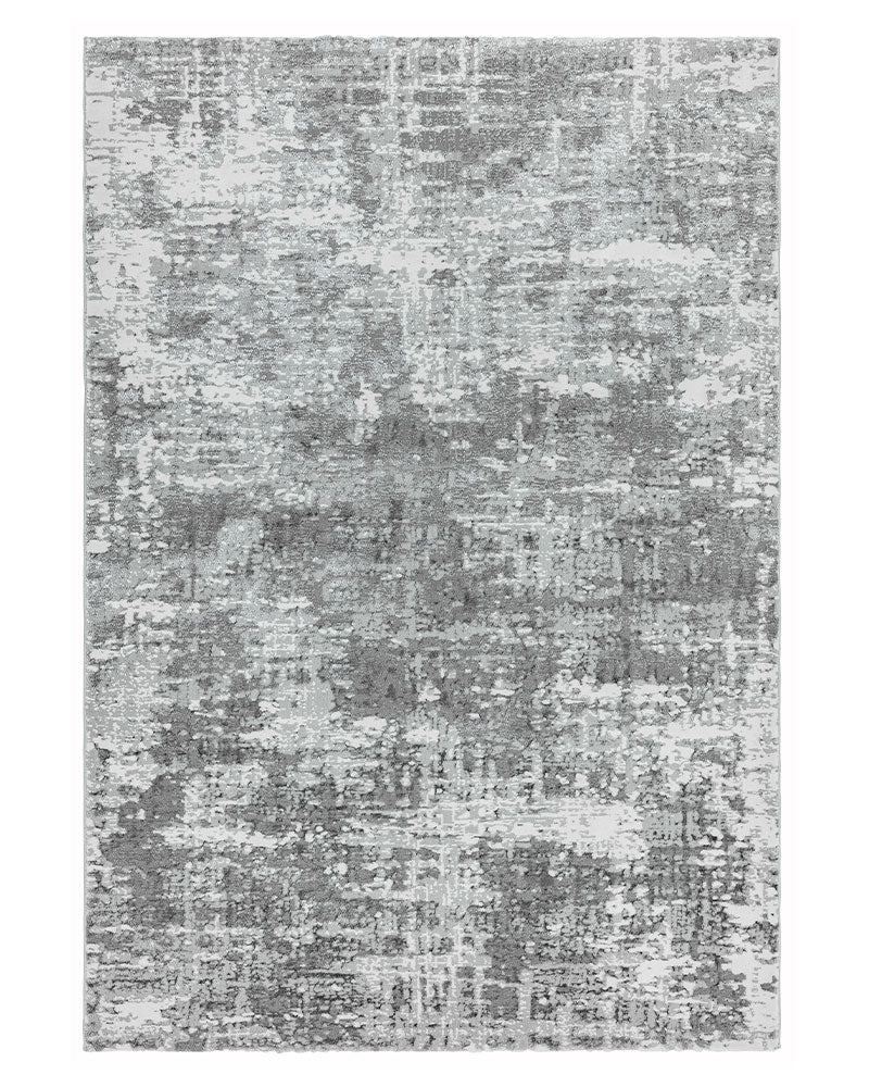 ORION ABSTRACT OR05 SILVER GREY METALLIC RUG