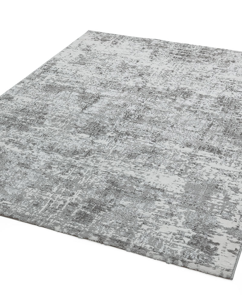 ORION ABSTRACT OR05 SILVER GREY METALLIC RUG