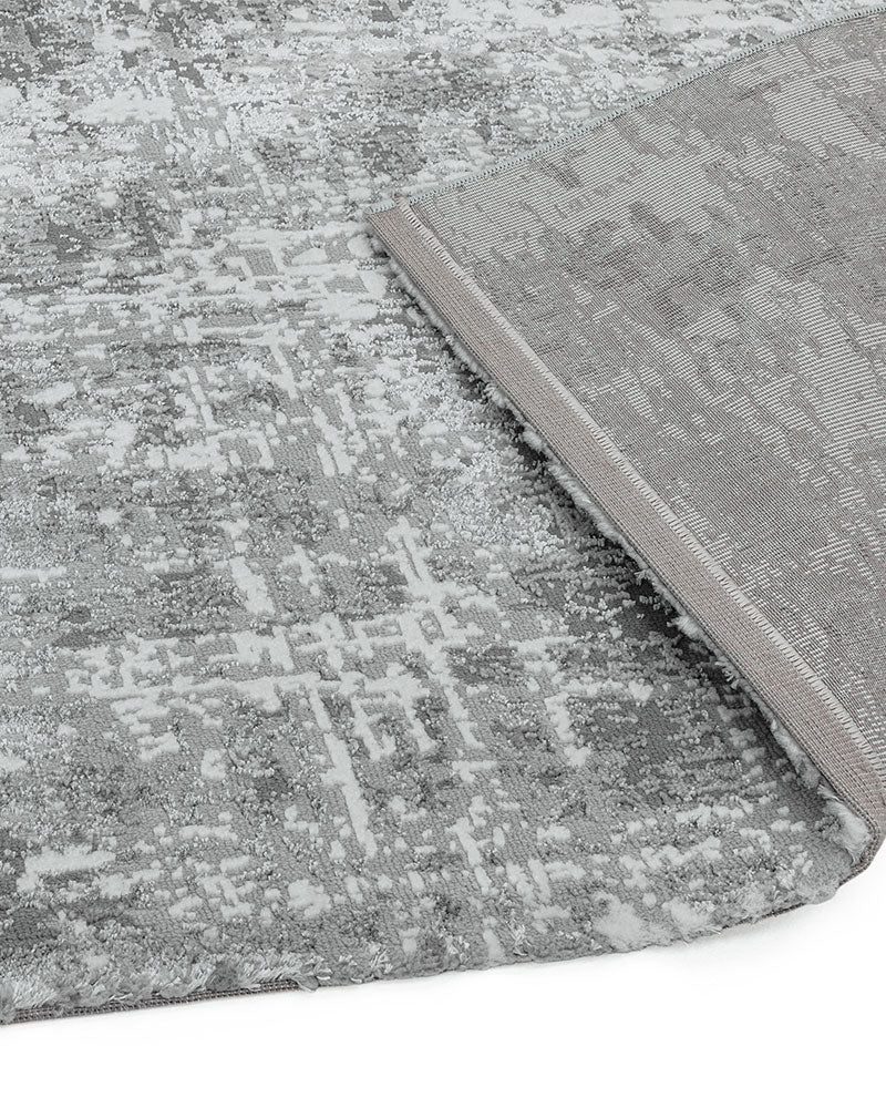 ORION ABSTRACT OR05 SILVER GREY METALLIC RUG