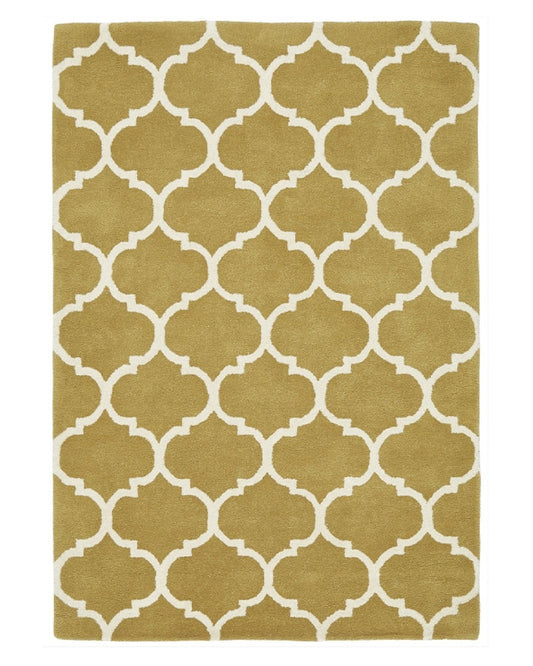 ALBANY OGEE OCHRE TRELLIS WOOL RUG