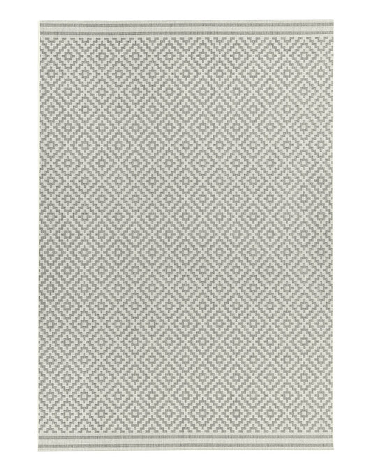 PATIO PAT11 DIAMOND GREY INDOOR OUTDOOR FLATWEAVE RUG