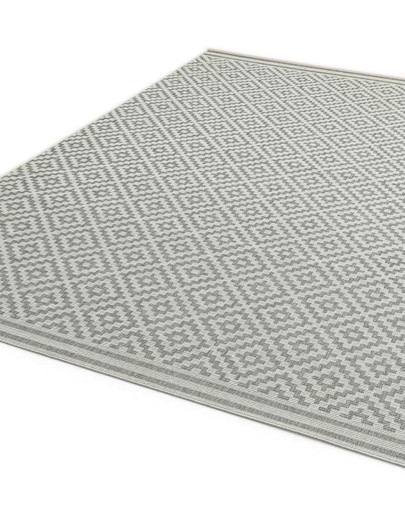 PATIO PAT11 DIAMOND GREY INDOOR OUTDOOR FLATWEAVE RUG