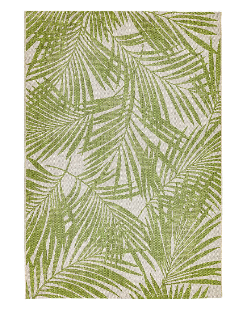 PATIO PAT15 GREEN PALM INDOOR OUTDOOR FLATWEAVE RUG