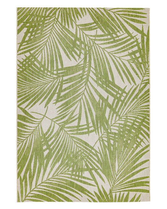 PATIO PAT15 GREEN PALM INDOOR OUTDOOR FLATWEAVE RUG