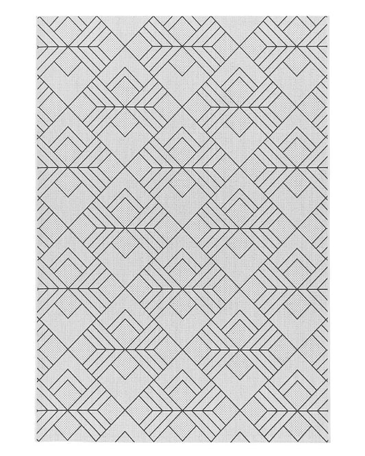 PATIO PAT16 DECO IVORY FLATWEAVE INDOOR OUTDOOR RUG
