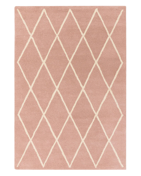 ALBANY DIAMOND PINK WOOL RUG