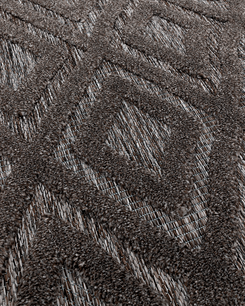 SALTA SA02 CHARCOAL DIAMOND INDOOR OUTDOOR FLATWEAVE RUG