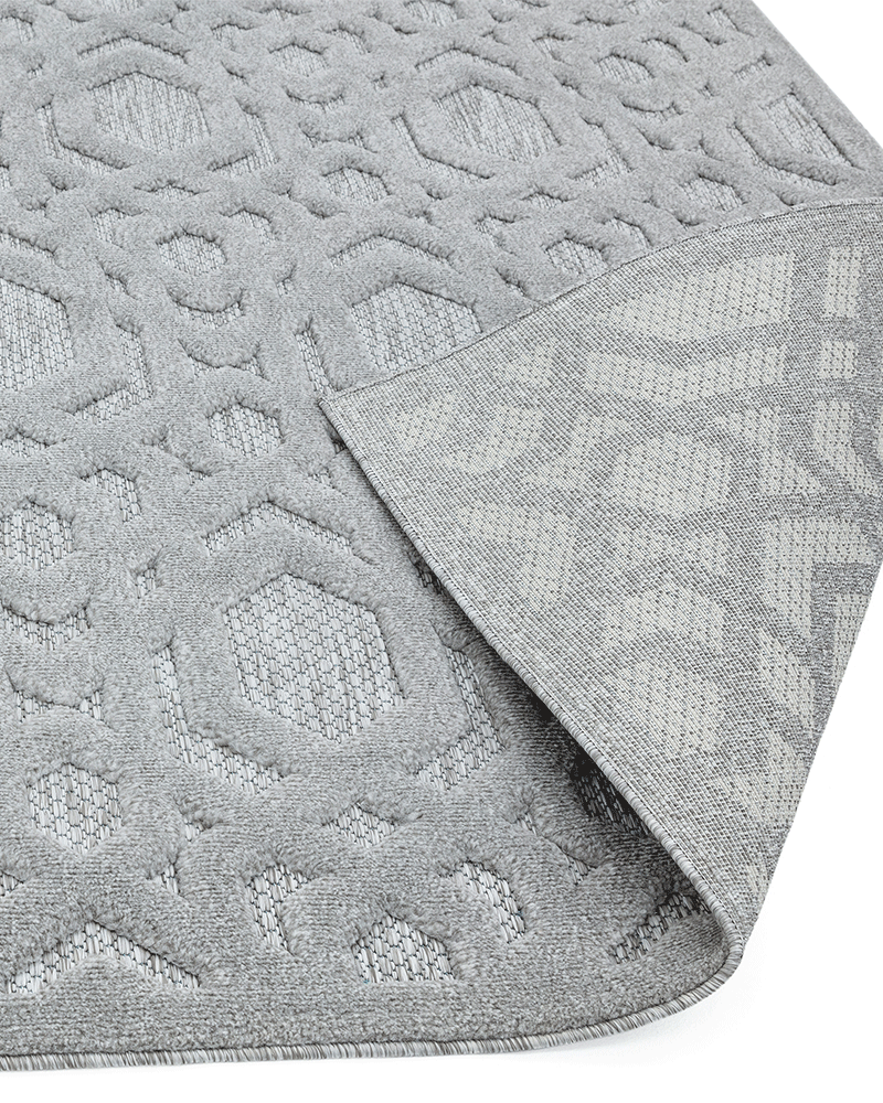 SALTA SA03 SILVER GEOMETRIC INDOOR OUTDOOR RUG