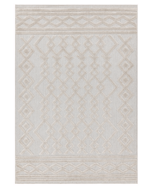SALTA SA05 WHITE LINKS FLATWEAVE INDOOR OUTDOOR RUG