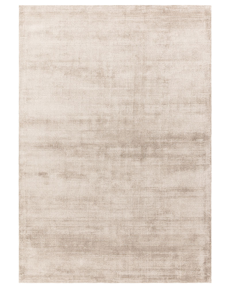 ASTON PLAIN VISCOSE SAND DISTRESSED EFFECT SHIMMER RUG