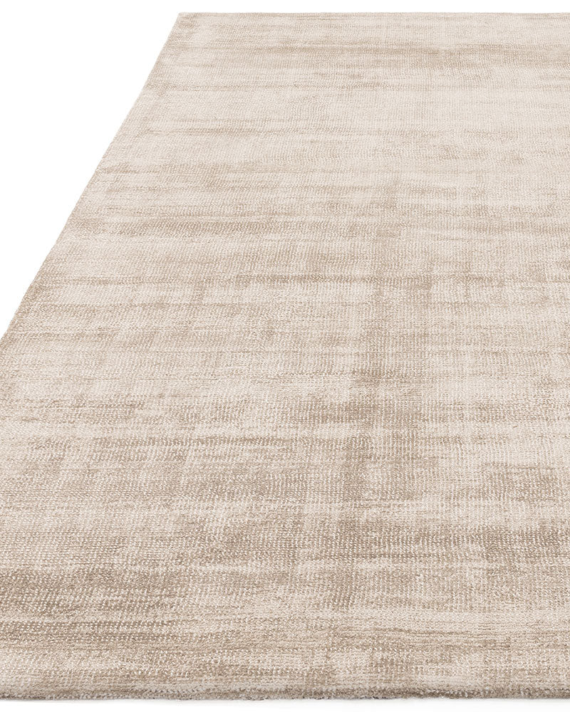 ASTON PLAIN VISCOSE SAND DISTRESSED EFFECT SHIMMER RUG