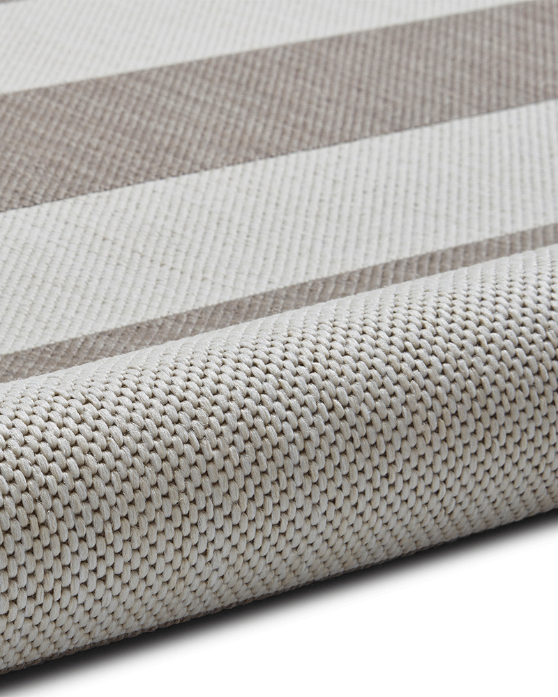 SANTA MONICA STRIPE 48644 INDOOR / OUTDOOR RUG GREY / LIGHT BEIGE