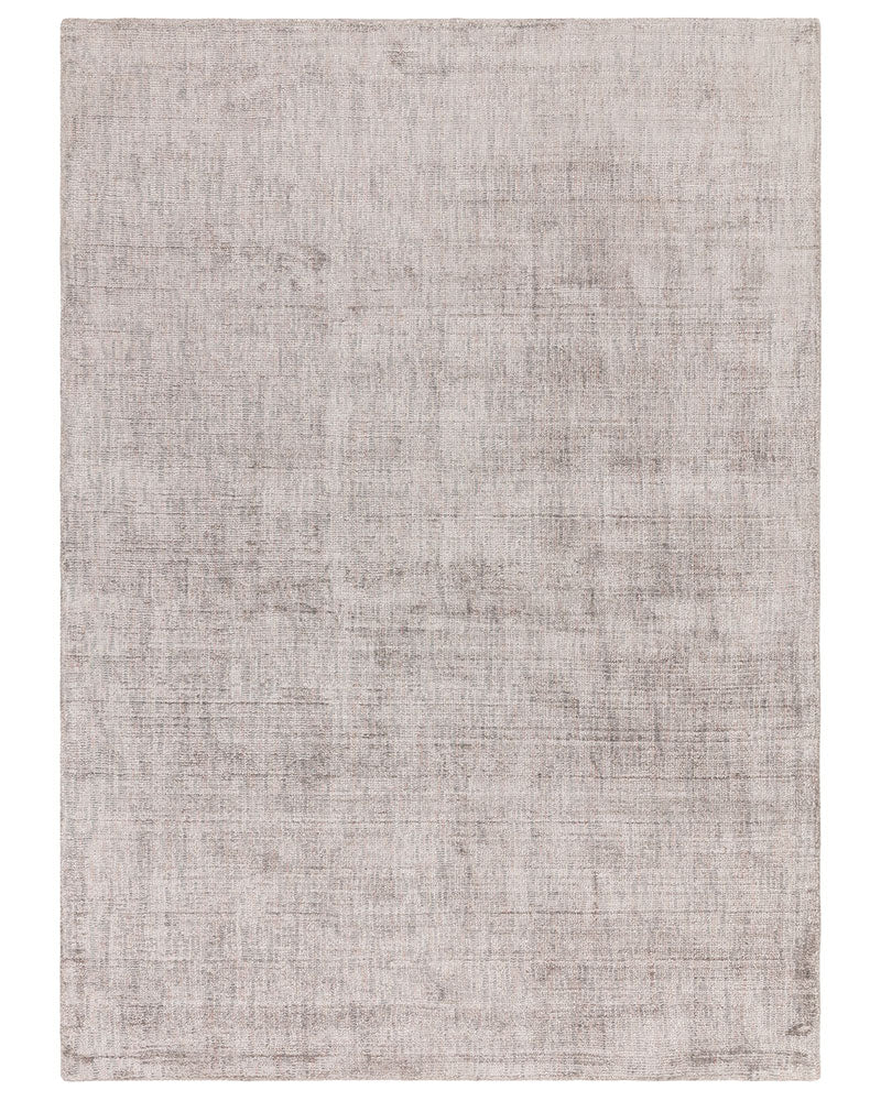 ASTON PLAIN VISCOSE SILVER DISTRESSED EFFECT SHIMMER RUG