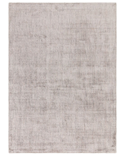 ASTON PLAIN VISCOSE SILVER DISTRESSED EFFECT SHIMMER RUG