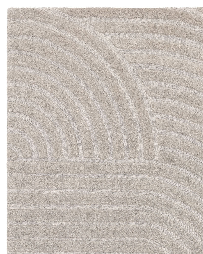 HAGUE SILVER HAND TUFTED 100% WOOL RUG