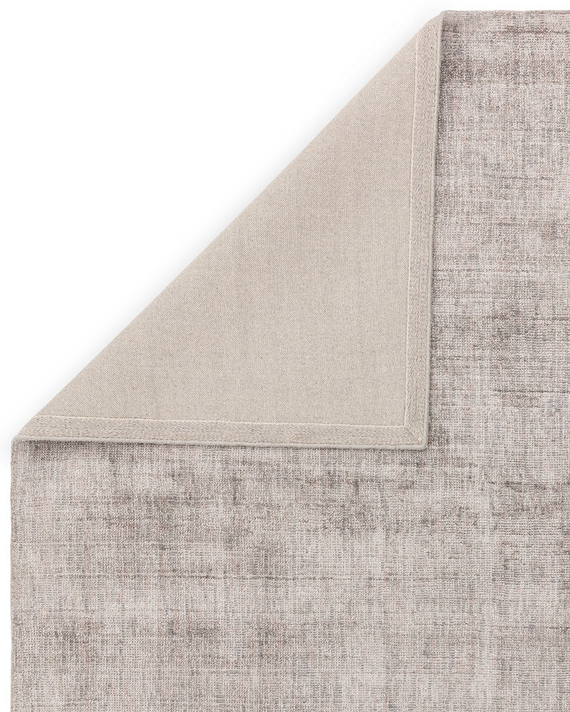 ASTON PLAIN VISCOSE SILVER DISTRESSED EFFECT SHIMMER RUG