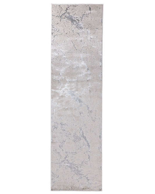 AURORA AU03 SOLAR SILVER GREY METALLIC RUNNER 66X230CM