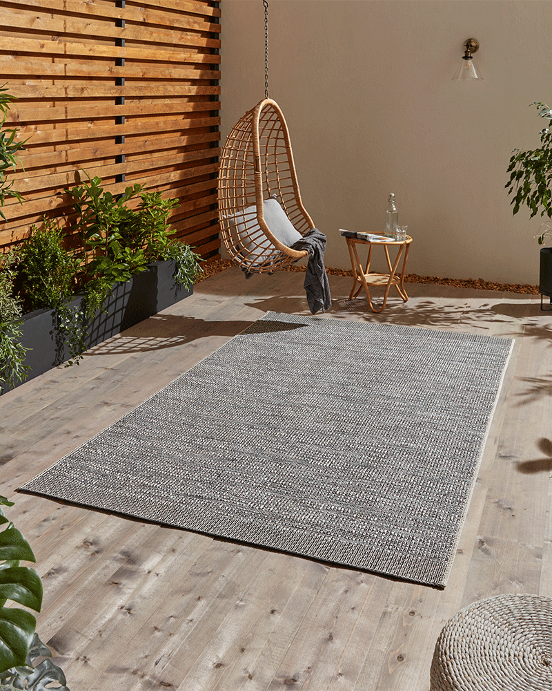 STITCH 9682 INDOOR / OUTDOOR RUG SILVER / BLACK