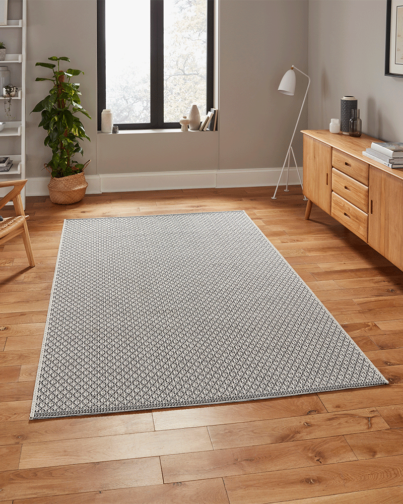 STITCH 9683 INDOOR / OUTDOOR RUG IVORY / BLACK