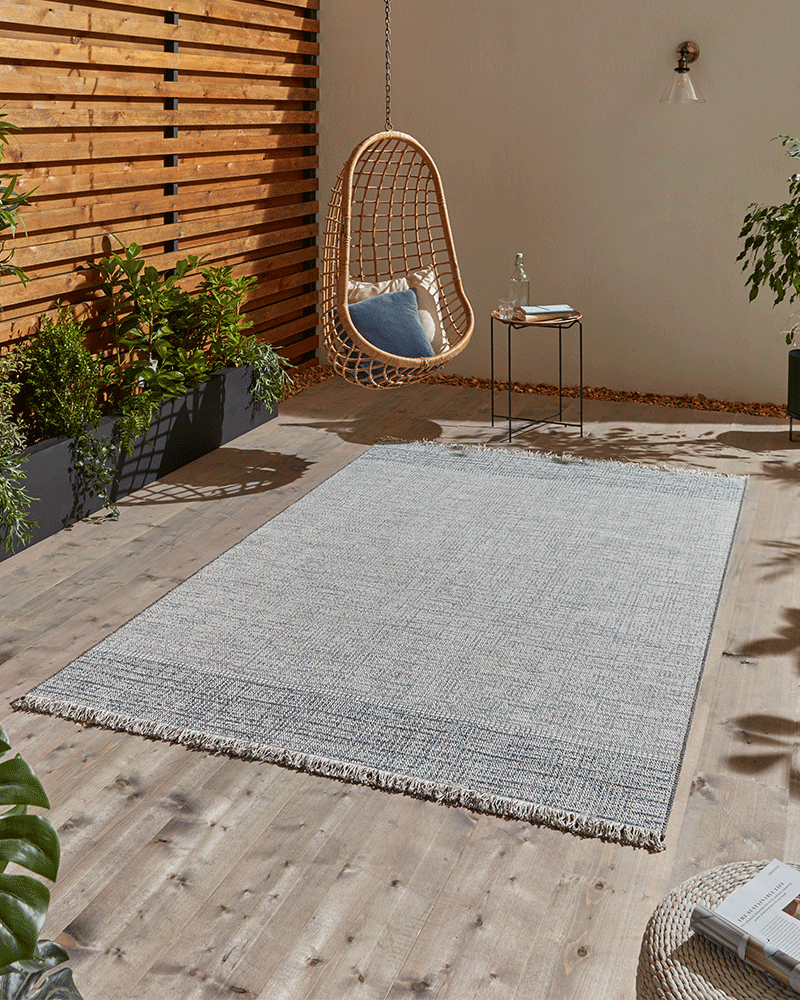 TWEED 9743 INDOOR / OUTDOOR RUG BEIGE / BLUE