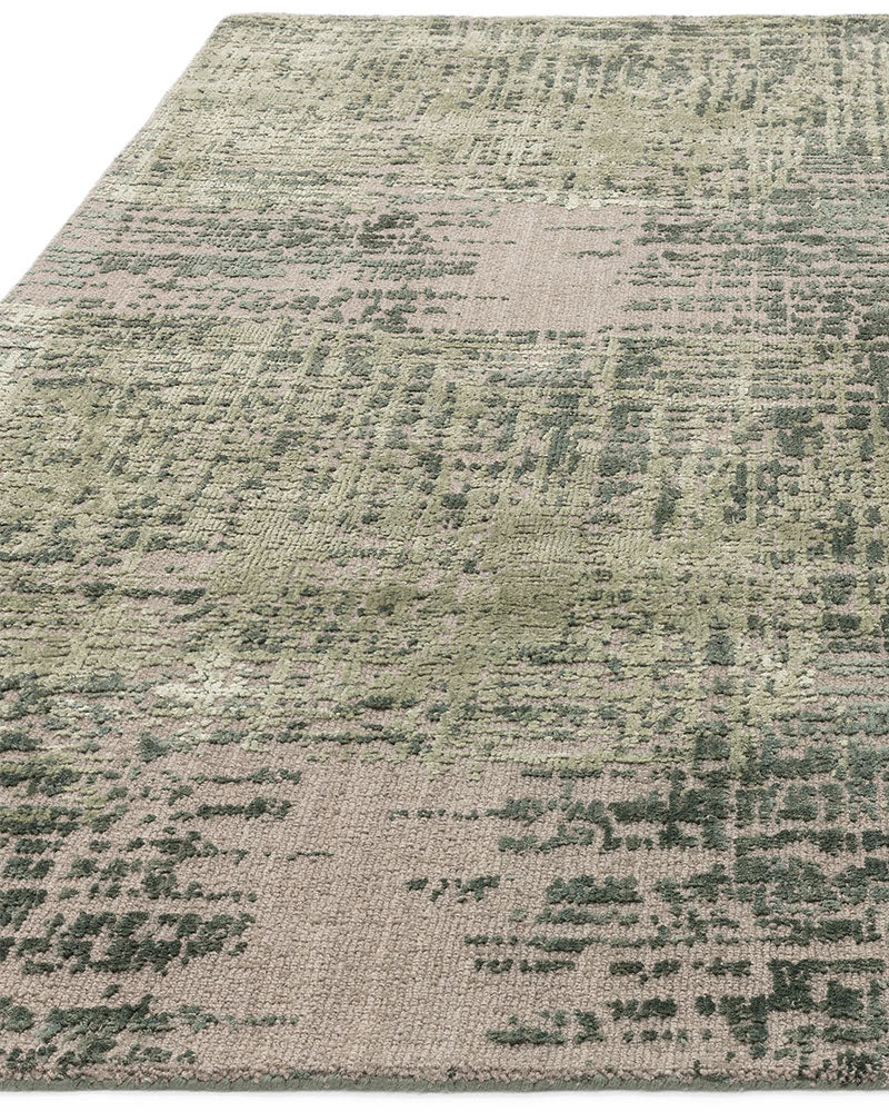 TORINO FOREST GREEN ABSTRACT TEXTURAL RUG