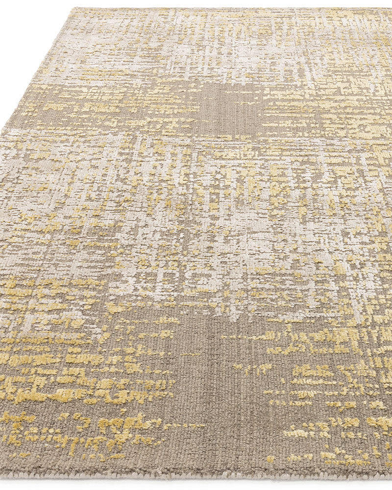 TORINO GOLD ABSTRACT TEXTURAL RUG