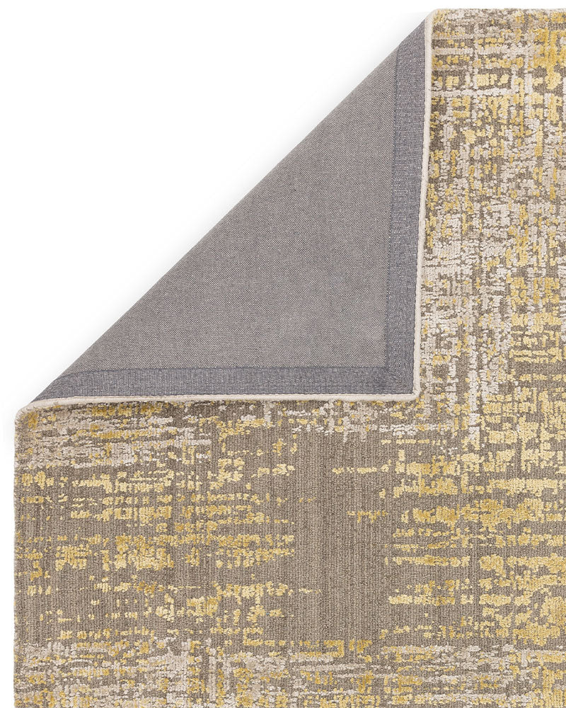 TORINO GOLD ABSTRACT TEXTURAL RUG