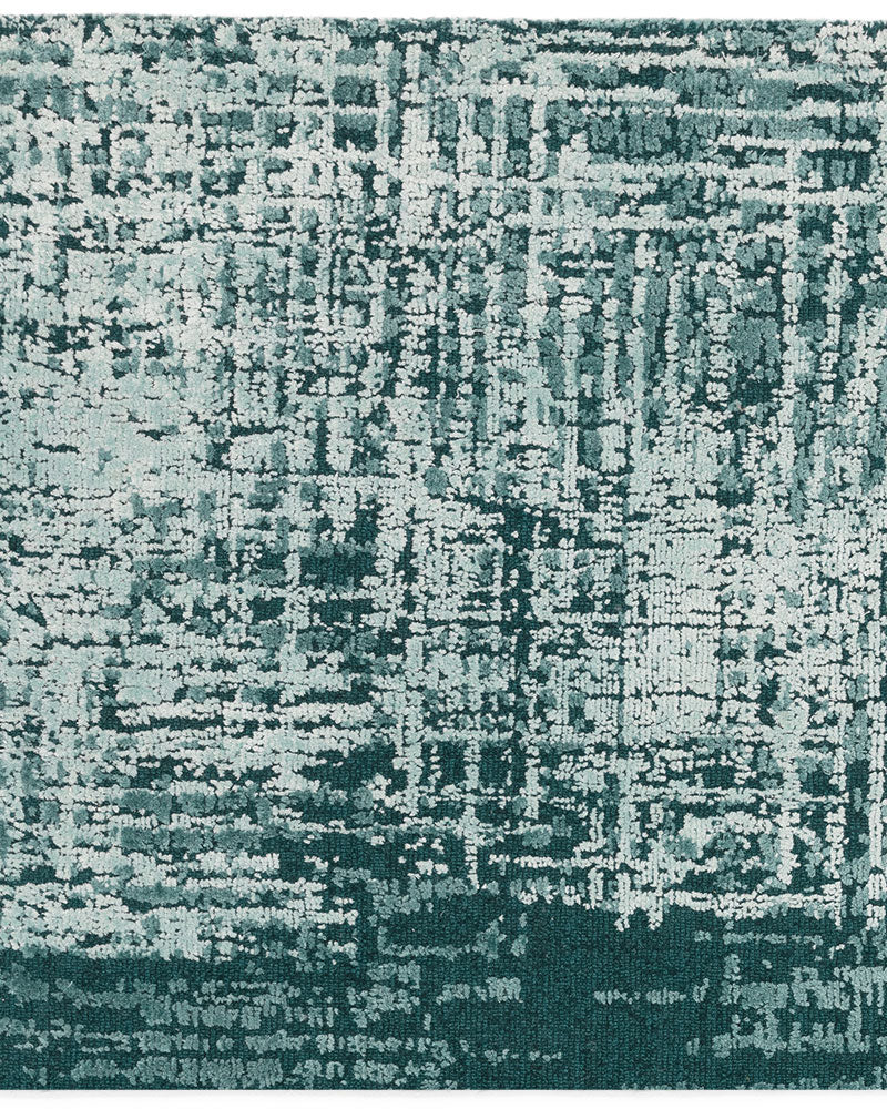 TORINO TEAL GREEN ABSTRACT TEXTURAL RUG